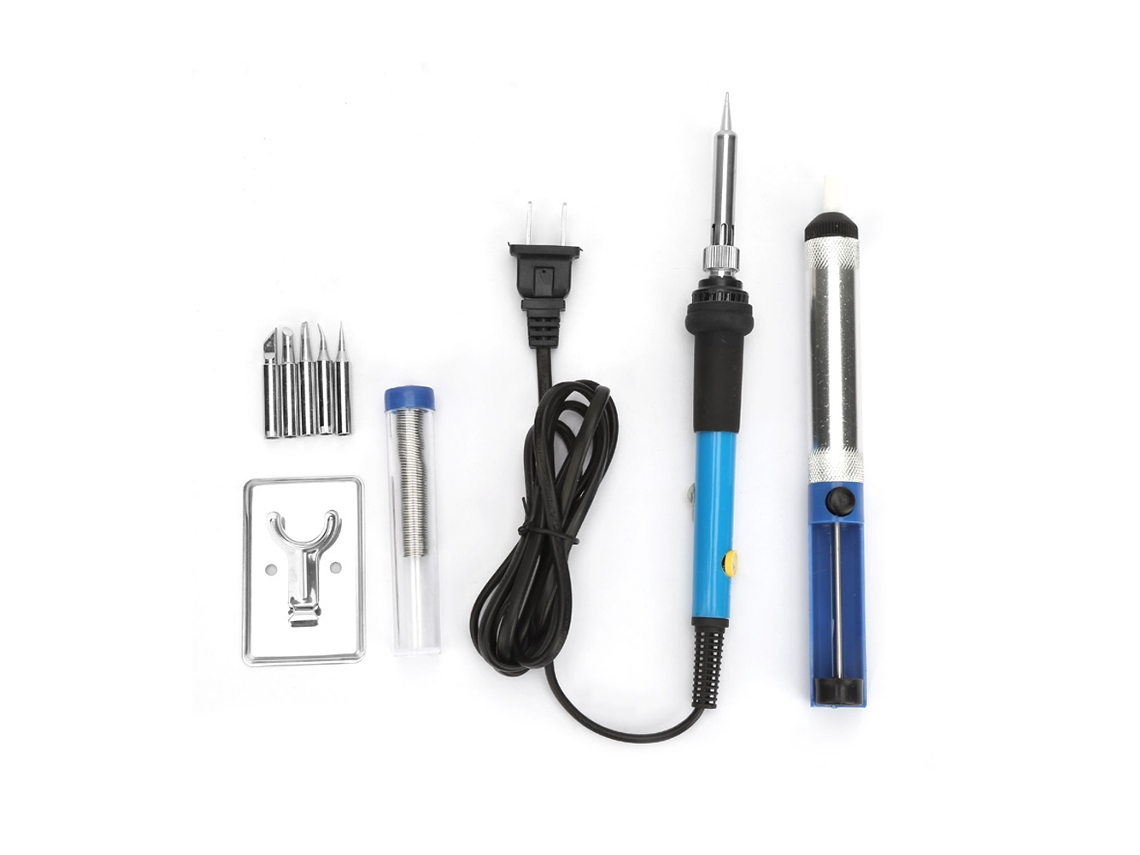 Conjunto De Soldador Eléctrico Com Mangueira Portátil E Temperatura Ajustável 60w