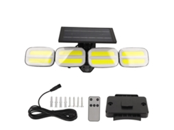Luzes Solares Para Áreas Externas, Luzes Solares Com Sensor De Movimento, 4 Cabeças, 800lm, 6500k, Iluminação De Ângulo Amplo De 3 Aquaforge