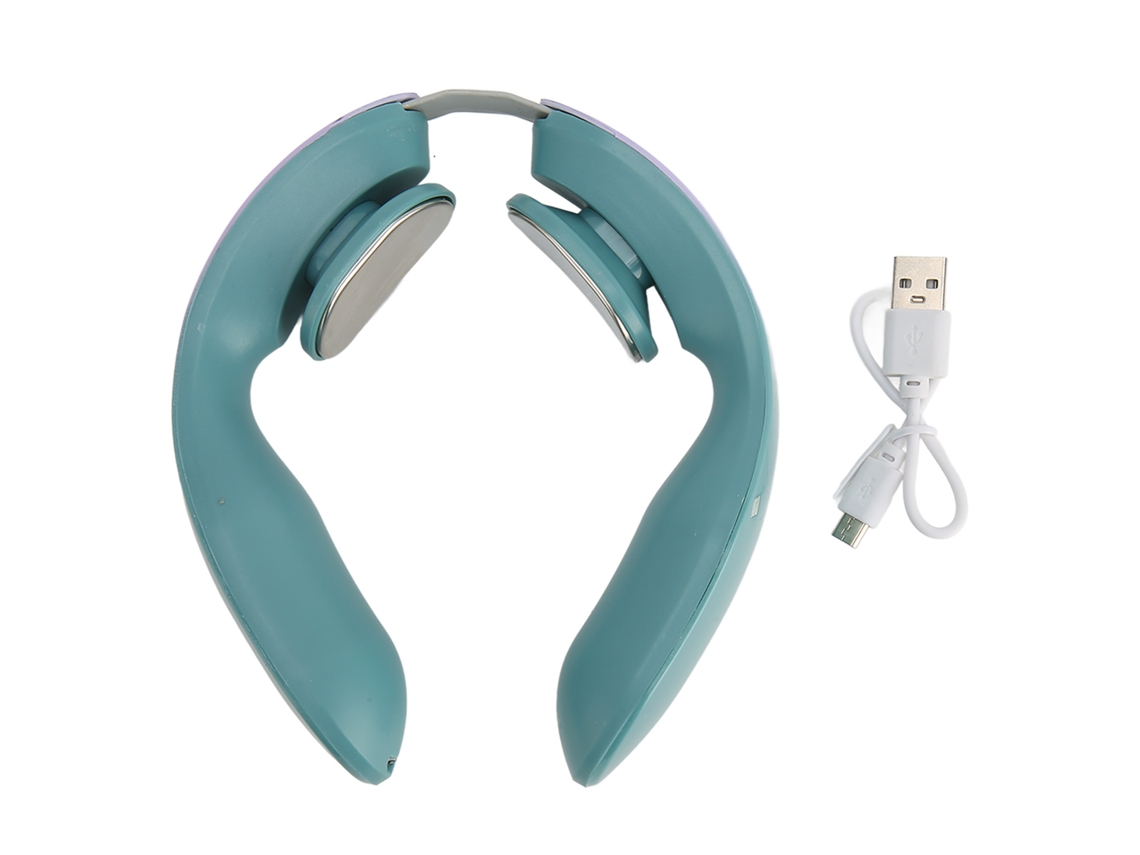 Massajador De Pescoço Com Aquecimento Elétrico, Pulso Inteligente Usb, 12 Níveis