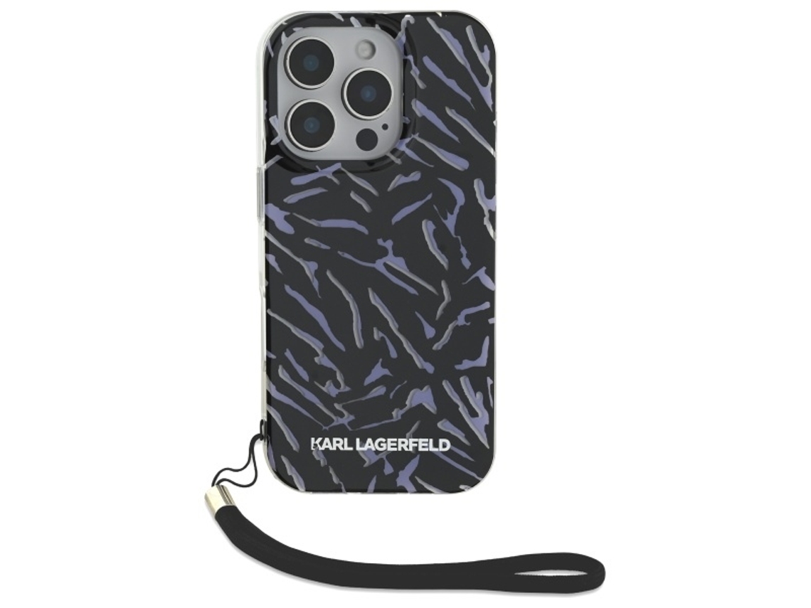 Capa Alça para iPhone 16 Pro KARL LAGERFELD Pele Sintética Roxo