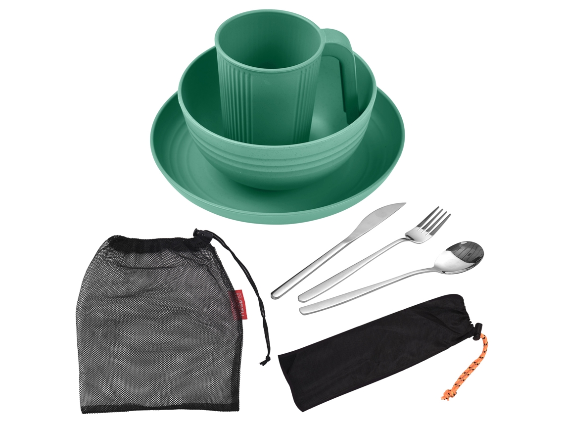 Conjunto de Utensílios de Camping Portátil para 1 Pessoa