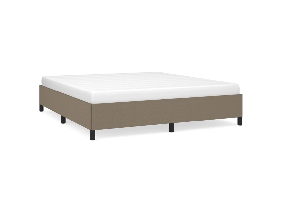 Bed Frame, Bed Frames Vidaxl Cinzento-acastanhado Tecido (160 X 200 Cm)