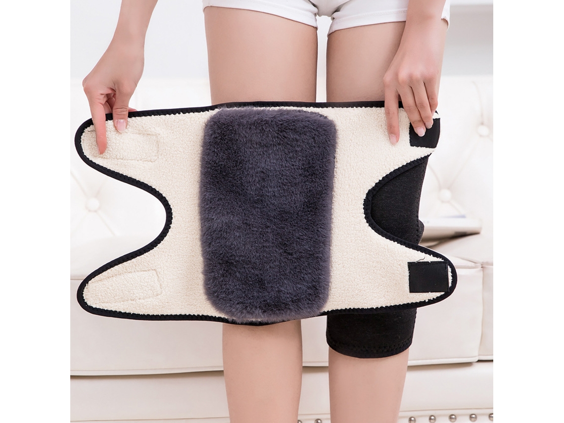 1 Par Joelheiras Térmicas Grossas Cashmere Inverno Suporte