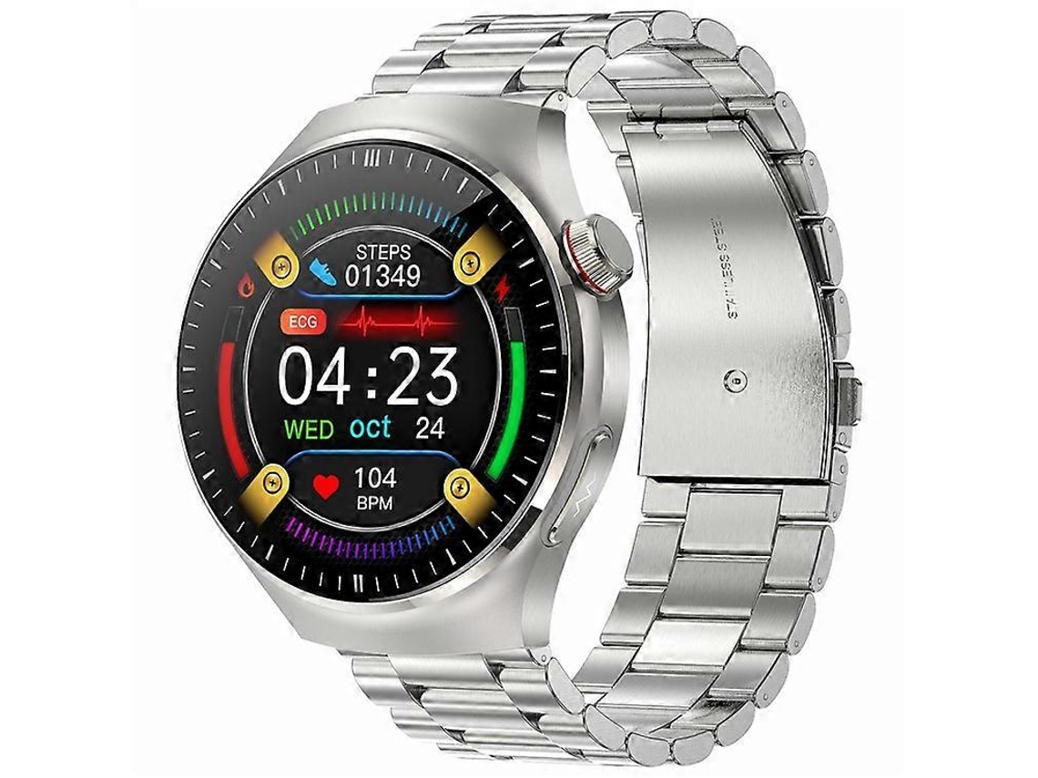 Relógio Inteligente Tk26 Com Tela Amoled De 1,43 Polegadas, Monitor Cardíaco E Sono, Compatível Com Bluetooth, Pulseira De Aço Facpoet