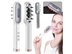 Pente de Led para Crescimento Capilar com Terapia Luz Vermelha e Roxa Massageador Couro Cabeludo Aplicador Óleo Todos os Tipos GOKOCO
