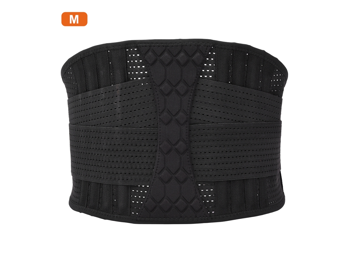 Cinto De Suporte Lombar De Nylon Preto Respirável Para Alívio De Dores Esportivas Slowmoose