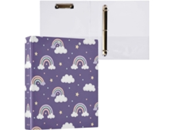 Pasta de Argolas com 3 Anéis para Folhas Tamanho Carta , Organizador Pastas Redondas Prancheta (27,9 X 21,6 Cm)