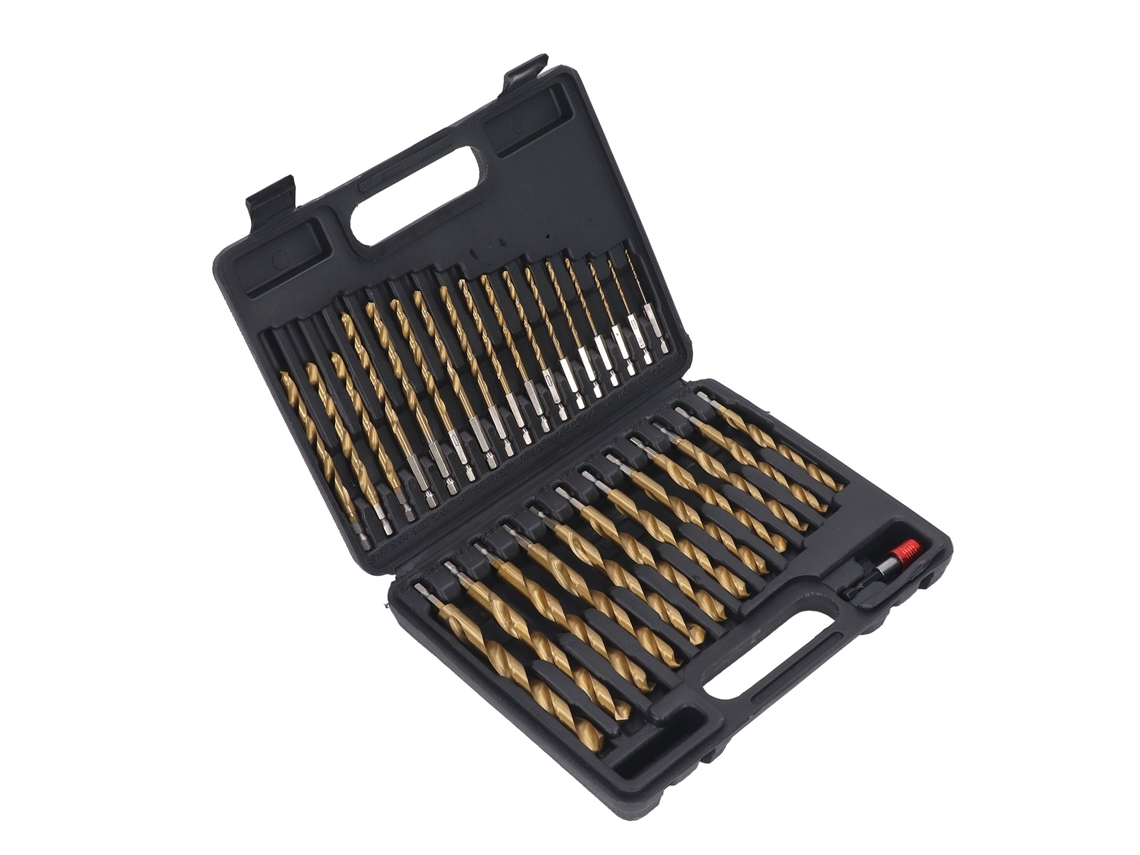 Jogo De 30 Brocas De 1/4" Laxiscreed Em Aço Rápido Para Perfuração Eficiente