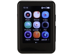 Leitor Mp3 Bluetooth YIZHOOD Mp08 2.5Inch Ecrã Tátil 8G Tf Card Preto