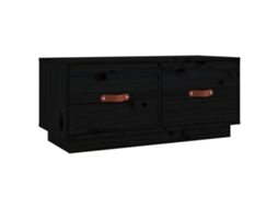 Tv Cabinet, Tv Cabinets Vidaxl Preto Madeira De Pinho (n/a)