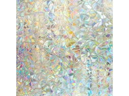 Película Para Janela 3d Arco, Íris 43x200cm Eletrostática Não Adesiva Reutilizável Resistente A Raios Uv Privacidade Decorativa Para Uso Doméstico