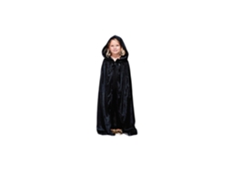 Capa Halloween Preta Veludo Baile Infantil