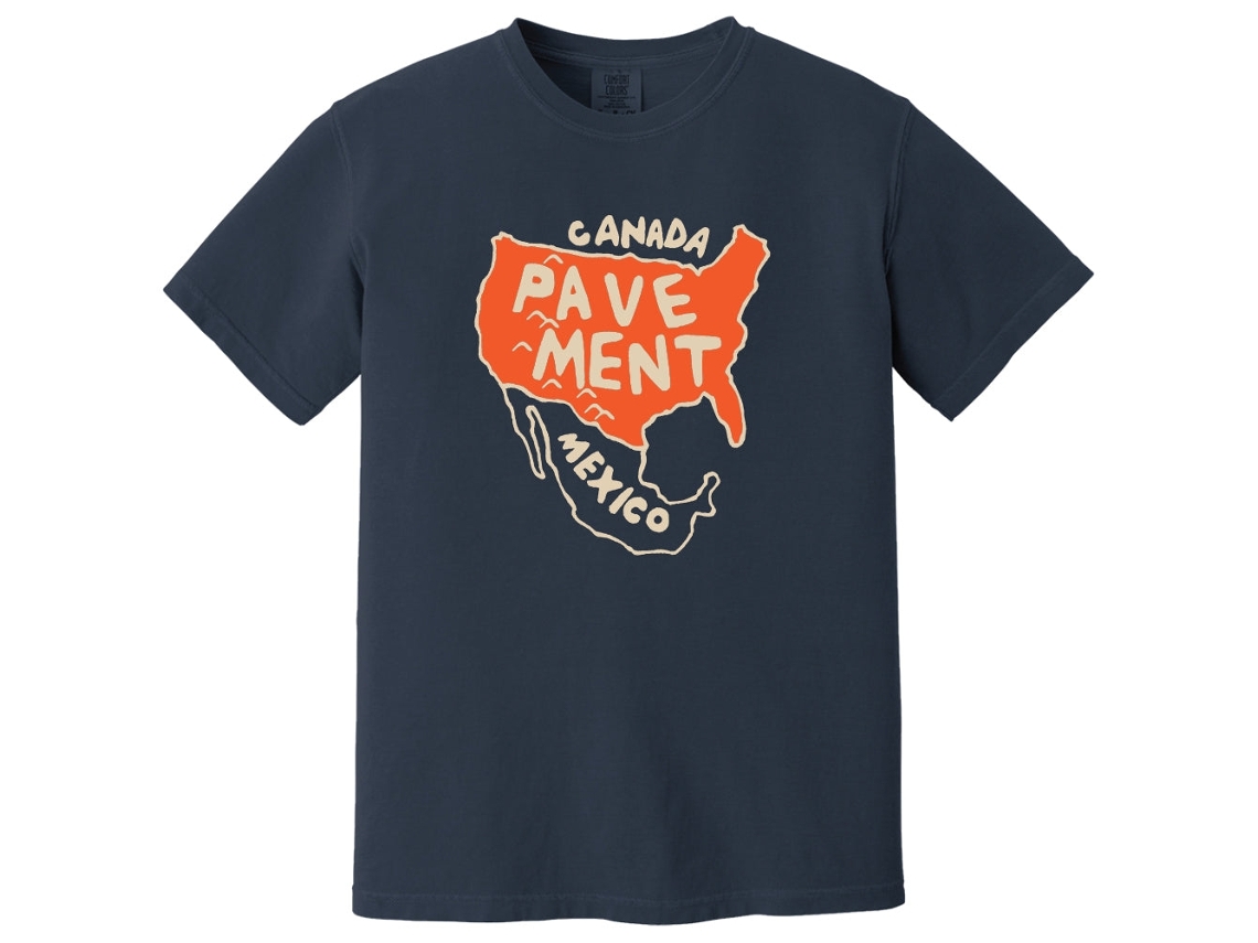 Camiseta Pavement North America Navy ROCKINSTONE Unissex Adulto Mais Vendidas Tamanho:s