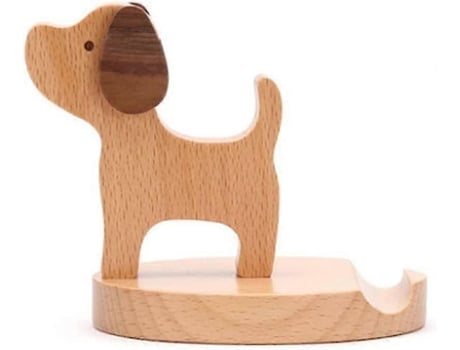 Suporte Para Celular, Suporte De Madeira Em Formato De Cachorro, Suporte De Mesa Em Formato De Desenho Animado