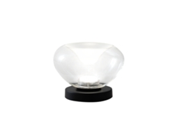 Brena Luminária De Mesa Transparente Fabas Luce Luz De Toque Led De 11 W Com Dimmer Vidro Borossilicato Transparente Côncavo
