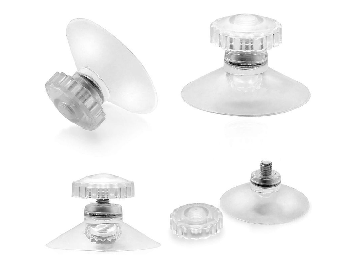 20 Copos de Sucção, Rosca, Porcas Ø5,3mm, Transparentes, Para Carro, Camping, Janela, Viseira