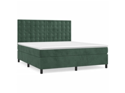 Box Spring Bed, Box Spring Beds Vidaxl Verde Veludo (160 X 200 Cm)