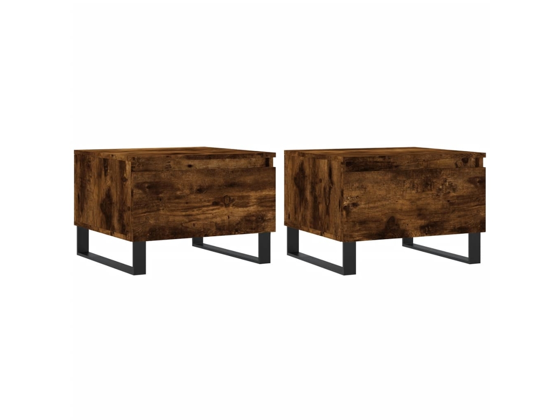 Conjunto de 2 mesas de centro em carvalho fumado MAISON EXCLUSIVE 50x46x35 cm