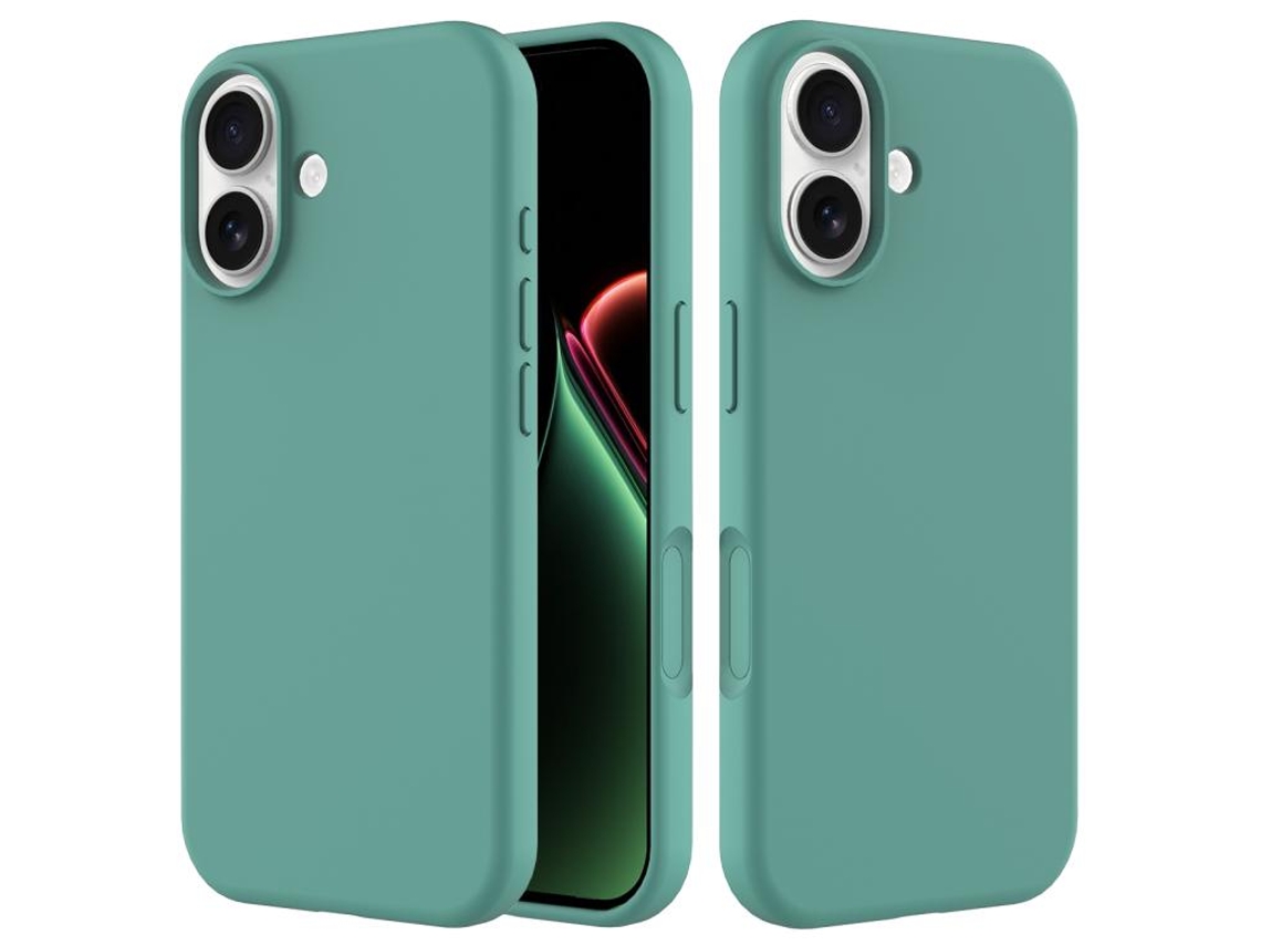 Capa De Silicone Para Iphone 17 - Cor Sólida - Verde Agulha De Pinheiro
