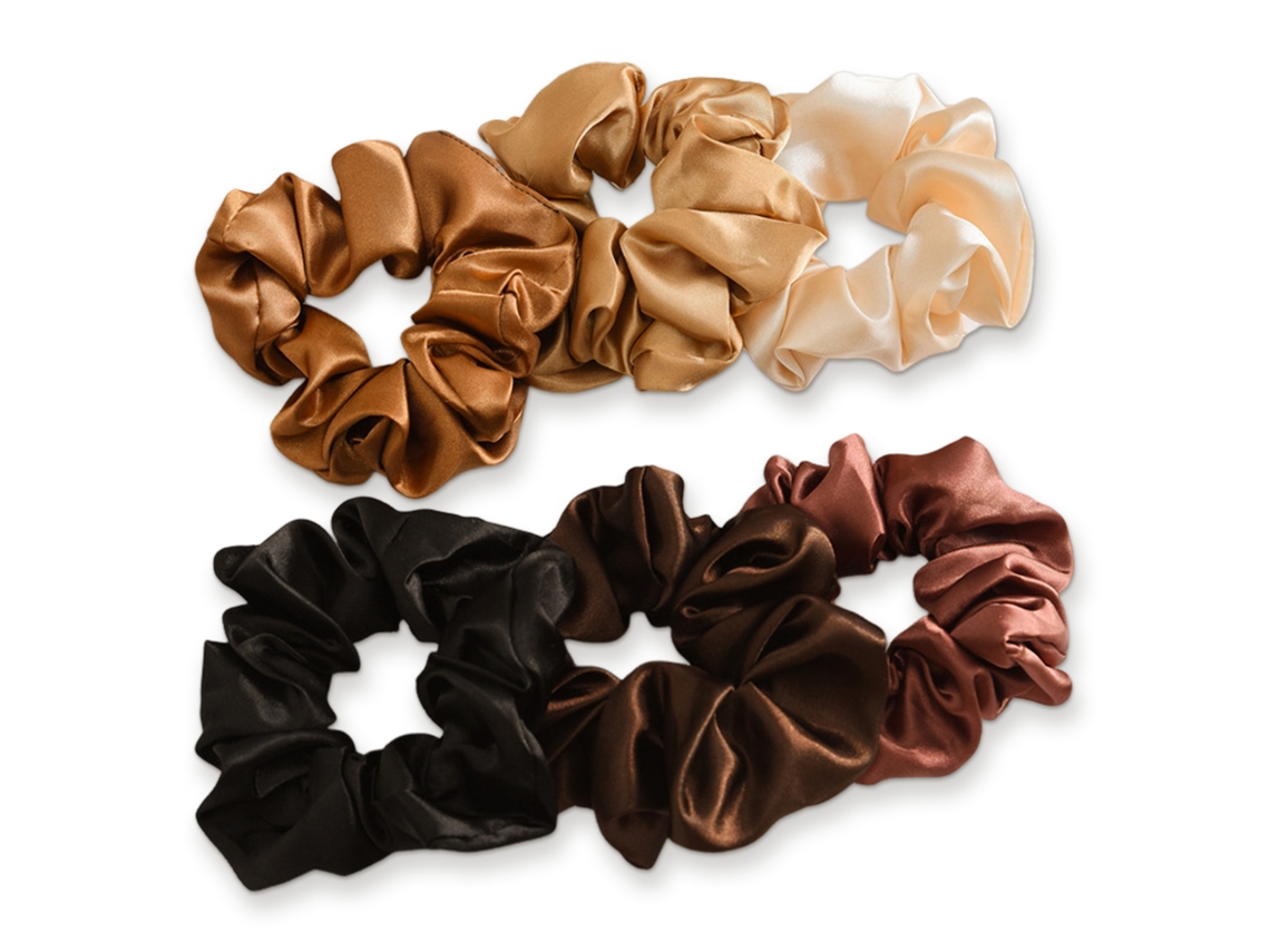6pcs Scrunchies Para Mulheres Meninas, Cabelos Cetim Elásticos Grossos Grossos Faixas, Grandes Scrunchies Macios E Sedosos Acessórios Para Cabelos De