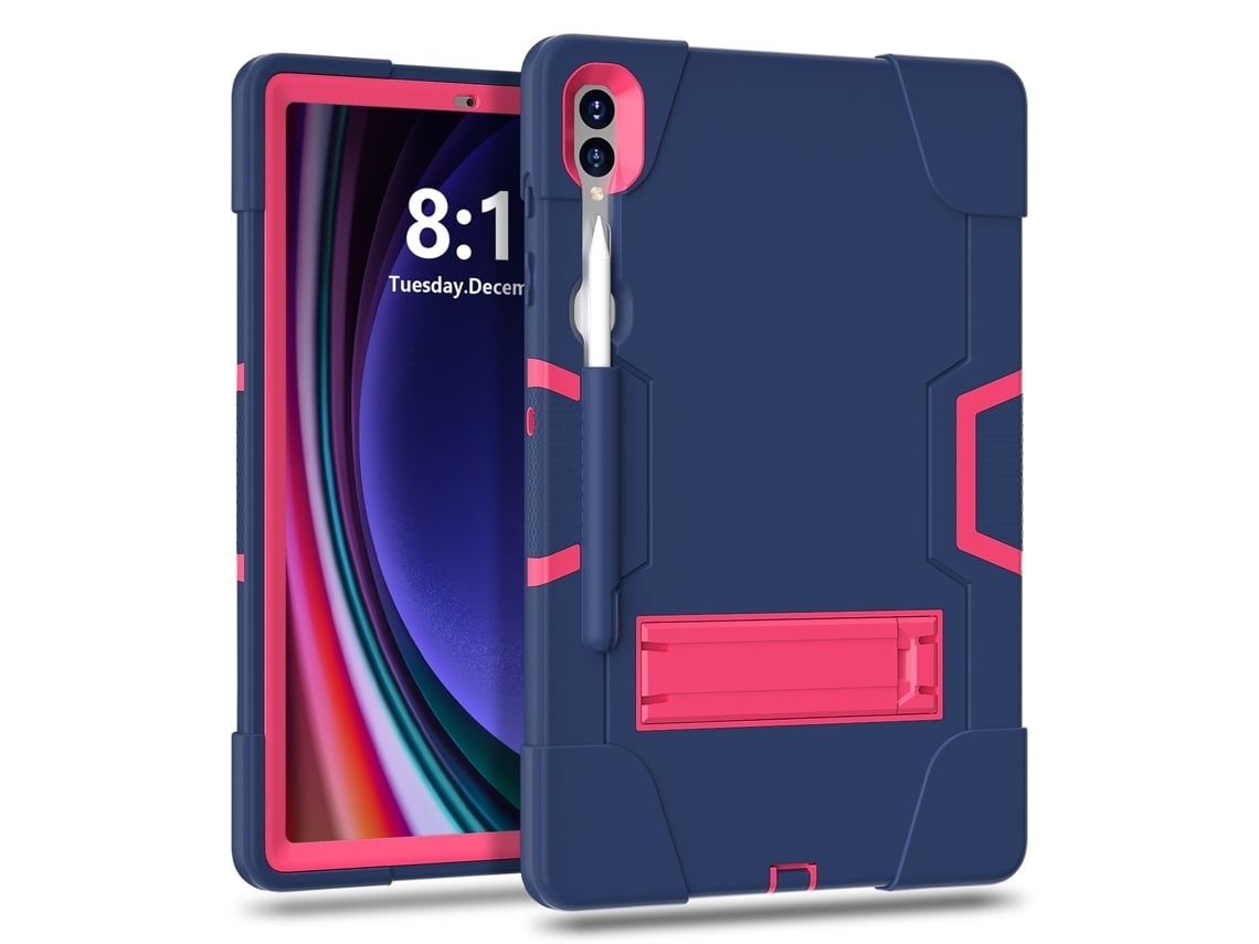 Capa Para Tablet Lurelia, Compatível Com Samsung Galaxy Tab S9 12.4x810/x818u De Silicone, Vermelho, Pc, Proteção Antiquedas