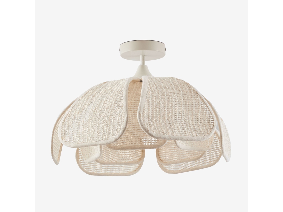 Sklum Plafonier De Teto Ø50 Cm Em Linho Vidson Linho                       Linho E Algodão Beige Creme