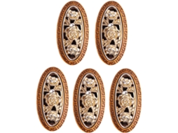 Conjunto De 5 Puxadores Vintage Em Liga Zinco Marrom Para Armários, Ideais Para Uso Interno, Perfeitos Como Puxadores E