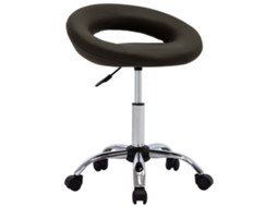 Vidaxl Cadeira De Trabalho Com Rodas Couro Artificial Castanho