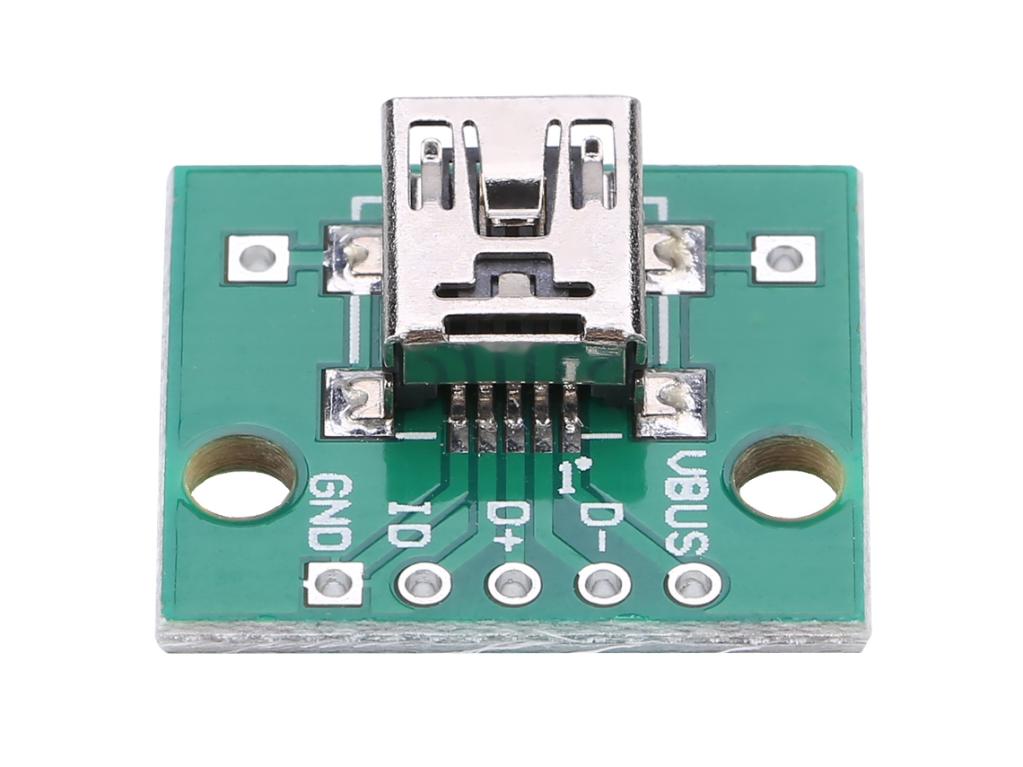 Laxiscreed Adaptador Usb Mini A Dip Para Pcb 2,54 Mm, Compatível Com Projetos Diy E Fontes De Alimentação