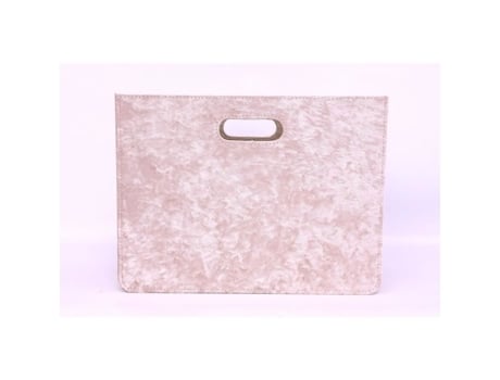 Porta-revistas de designer de veludo Silvia - Rosa