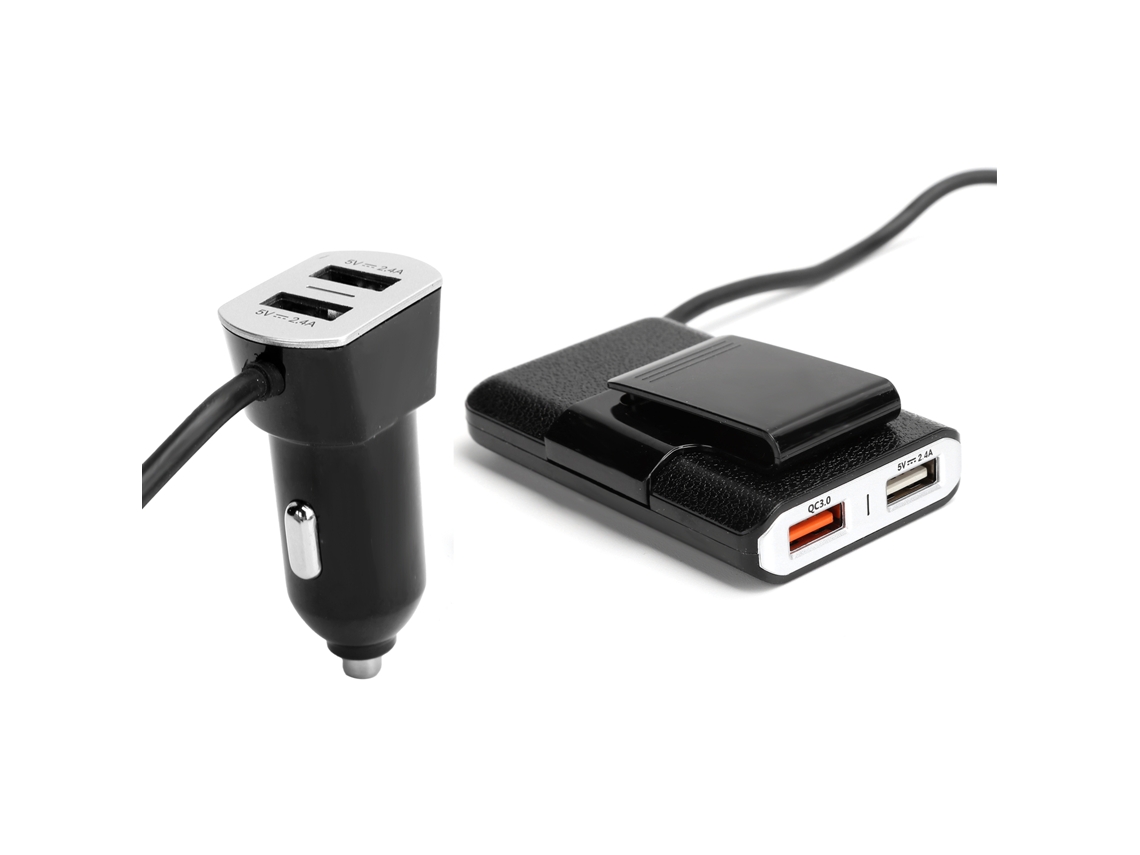 Carregador de Carro LAXISCREED 4 Portas Usb 54w