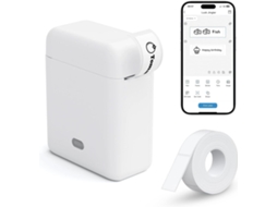 Mini Impressora Térmica Portátil Bluetooth, Sem Tinta, Para Autocolantes