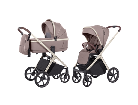Carrinho De Bebê Carrello Vector Crl 6550 Rock Beige 2 Em 1