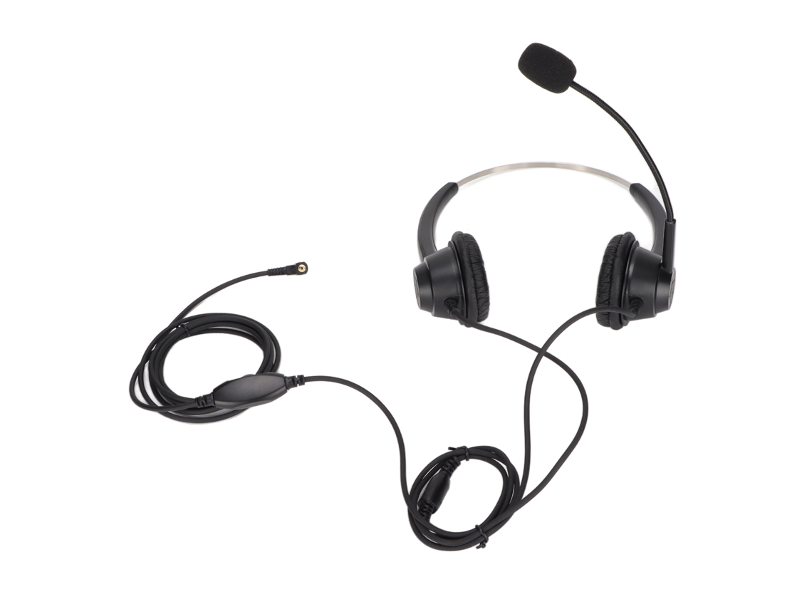 Aetheria fone de Ouvido Telefônico Binaural com Microfone Redução de Ruído Plug 2.5mm para Escritório Centro de Chamadas