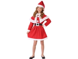 Fato de Menina ATOSA Pai Natal (Tam: 5-6 Anos)