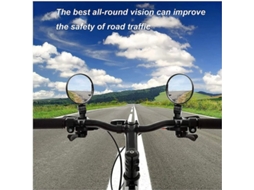 Espelho Retrovisor Redondo De 8 Cm Para Bicicleta Giratório 360° Convexo Para Motocicleta