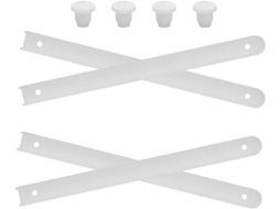 Inoomp Conjunto De 4 Corrediças Plástico Brancas Para Gavetas E Armários, Com Funcionamento Suave E Silencioso Para