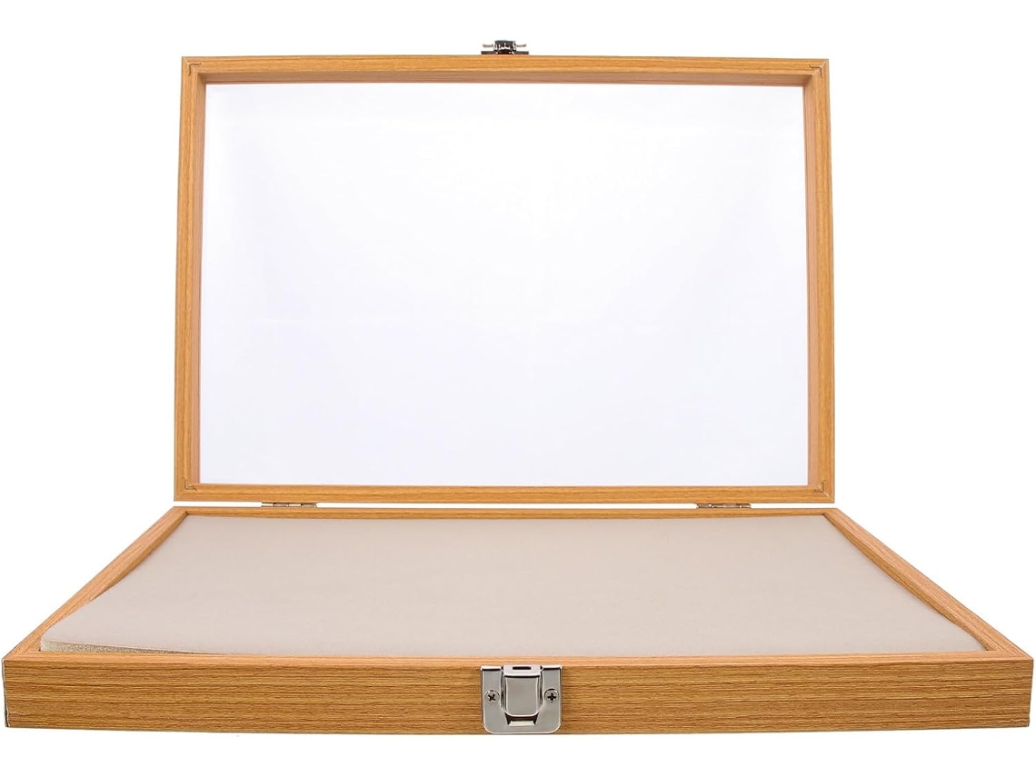 Caixa Organizadora Nuobesty Para Broches E Brincos, Com Interior Transparente.
