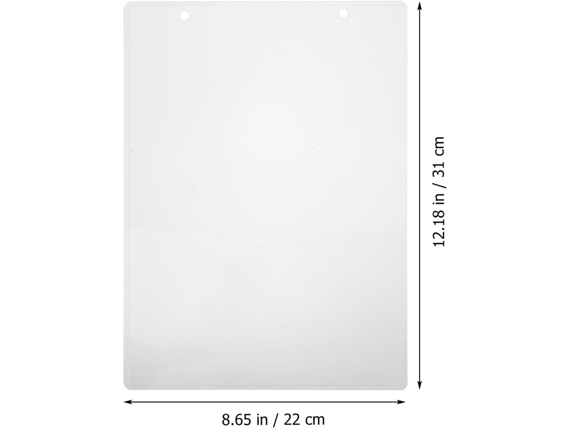 Shineofi Conjunto De 10 Capas Protetoras Transparentes A4 Documentos, Com Furo Pendurar, Feitas De Material