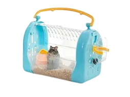 Gaiola Portátil Kathson para Hamster Anão, Gaiola de Transporte para Viagem com Bebedouro, Comedouro, Ideal para Gerbils AQUAFORGE