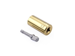 2pcs Adaptador Universal de Chave de Seta e Parafuso para Furadeira, 7-19mm, Aço Cromo Vanádio, Ouro