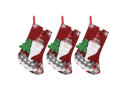 Laxiscreed Kit Com 3 Pares De Meias De Natal Para Decoração De Árvores E Presentes Natalícios
