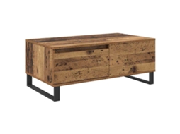 Mesa de Centro HARVANV1 com gaveta em madeira antiga (90x50x36,5 cm)