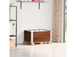 Vidaxl Colares P/ Paletes 2 Pcs 80x60 Cm Madeira Pinho Maciça Castanho