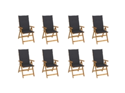 Folding Chair, Folding Chairs Vidaxl Antracite Madeira (120 X 50 X 3 Cm)