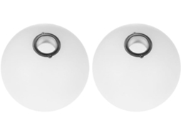 Conjunto De 2 Globos Redondos, 60 Mm De Diâmetro, Plástico Leitoso, Fixação Com Rosca Metálica G9, Para Luminárias.