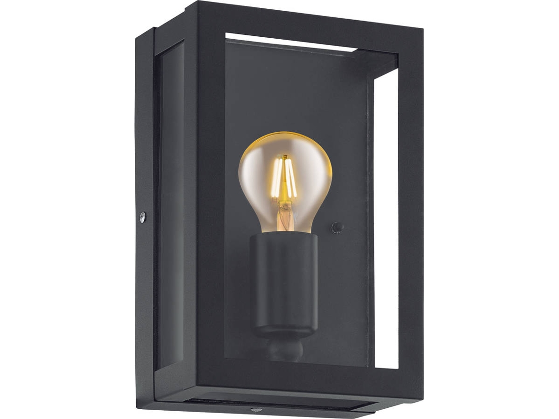 EGLO Candeeiro de parede para exterior Alamonte 1 preto