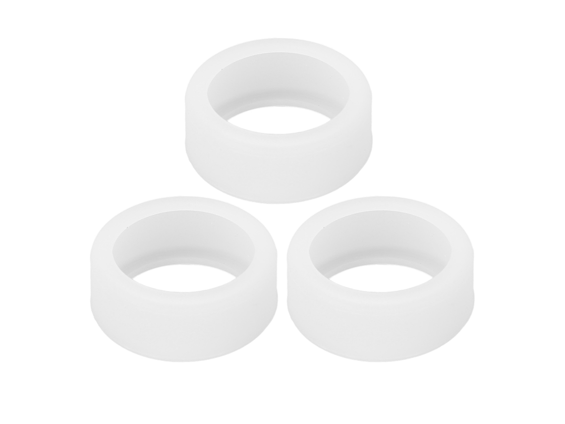 3pcs Capa De Anel De Silicone Para Anel Inteligente Resistente A Arranhões Tamanhos 6 7 8 9 10 Branco S