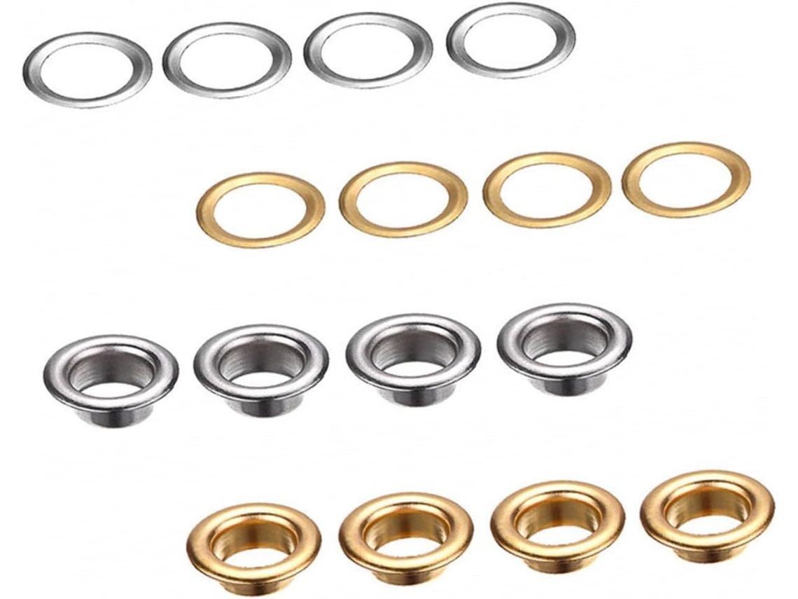Kit Com 100 Ilhós De Metal, Ferramentas E Acessórios Para Artesanato,