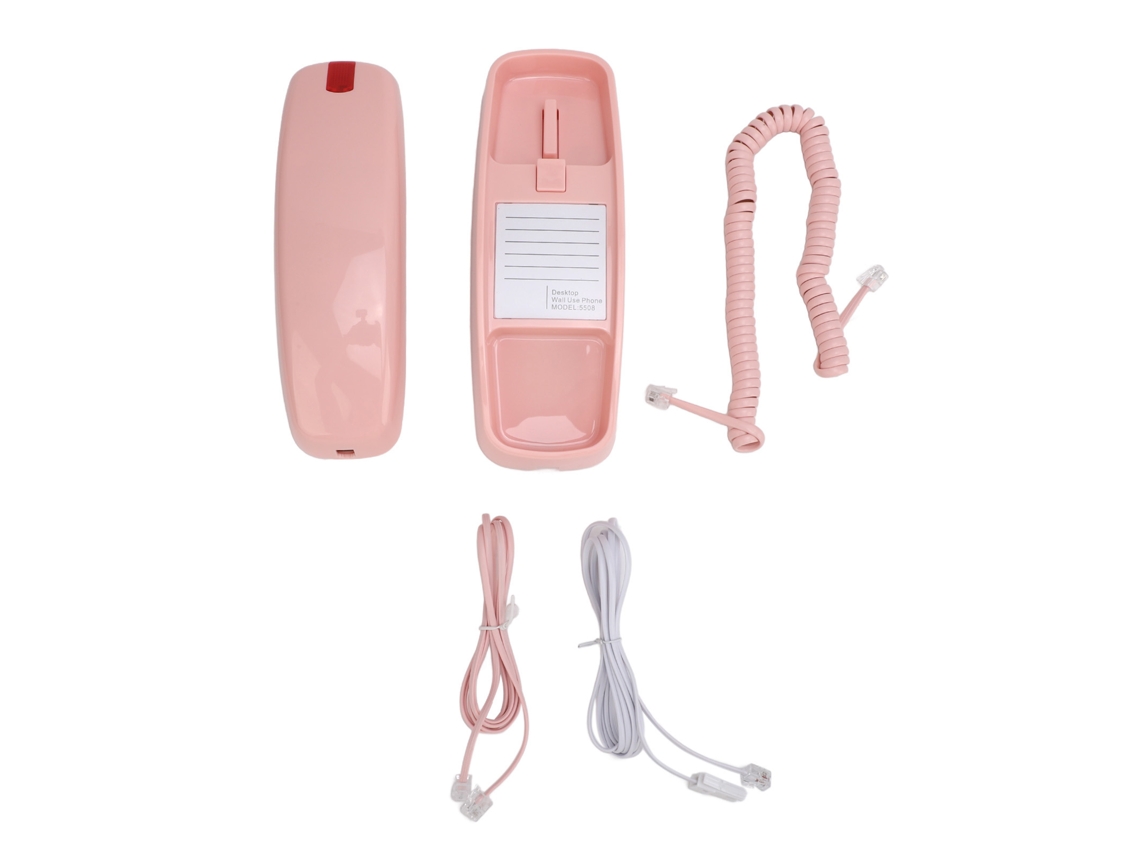 2026zentro-telefone Com Fio Para Parede Botões Grandes Controle De Volume Amigável Para Idosos Rosa Casa